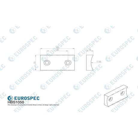 Eurospec Accessories Satin Stainless Steel / Handrail Brackets Eurospec - Handrail Bracket Saddle - Satin Stainless Steel