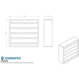 Eurospec Accessories Silver / Intumescent Vent Eurospec - Intumescent Air Transfer Vent Grille 150 x 150mm - Silver