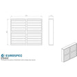 Eurospec Accessories Silver / Intumescent Vent Eurospec - Intumescent Air Transfer Vent Grille 300 x 300mm - Silver