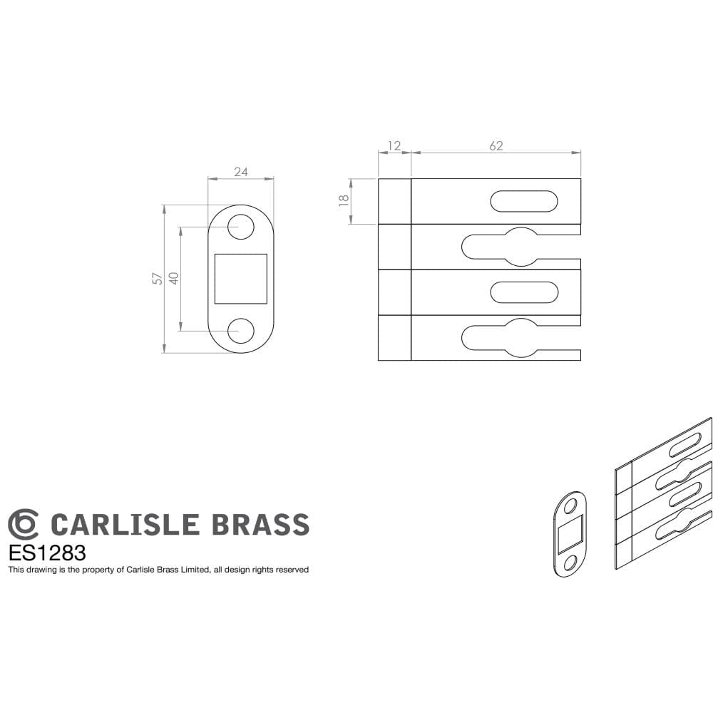 Eurospec Accessories N/A / Tubular Latch Intumescent Kits Eurospec - Intumescent Strips for Tubular Latch