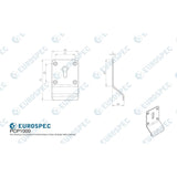 Eurospec Door Furniture Polished Stainless Steel / Mortice Key Cylinder Pulls Eurospec - Lock Profile Cylinder Pull - Bright Stainless Steel