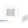 Eurospec Accessories Silver / 347 x 340mm / Louvre Grille Face Plate Eurospec - Louvre Grille Face Plate Cover 347 x 340mm - Silver