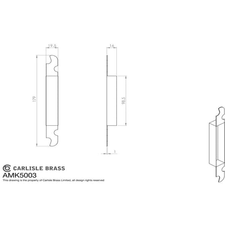 Eurospec Locks & Latches Nickel Plated Eurospec - Metal Box Keep To Suit Easi - T Architectural Sashlock