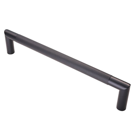 Eurospec Door Furniture Matt Black / Pull Handles (Bolt Through) Eurospec - Mitred Knurled Pull Handle - Matt Black