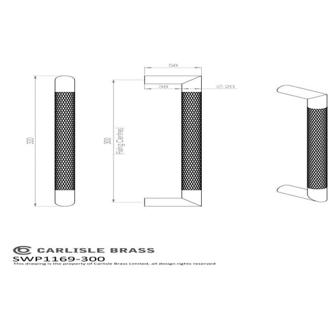 Eurospec Door Furniture Satin PVD / Pull Handles (Bolt Through) Eurospec - Mitred Knurled Pull Handle - Satin PVD