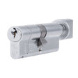 Eurospec Locks & Latches Satin Chrome / 40 x 60mm / Euro Cylinder & Turn Eurospec - Mpx6 Euro Cylinder & Turn 40/60mm Ktd - Satin Chrome