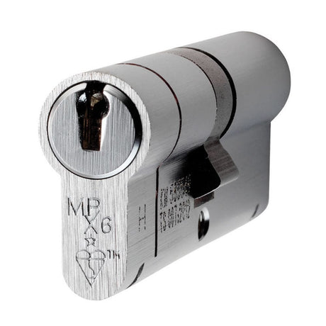 Eurospec Locks & Latches Satin Chrome / 50 x 50mm / Euro Double Cylinders Eurospec - Mpx6 Euro Double Cylinder 100mm Ktd - Satin Chrome