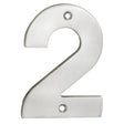 Eurospec Door Furniture Satin Stainless Steel / Numerals / 2 Eurospec - Numerals Number 2 - Satin Stainless Steel