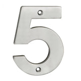 Eurospec Door Furniture Satin Stainless Steel / Numerals / 5 Eurospec - Numerals Number 5 - Satin Stainless Steel