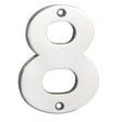Eurospec Door Furniture Polished Stainless Steel / Numerals / 8 Eurospec - Numerals Number 8 - Bright Stainless Steel