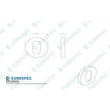 Eurospec Door Furniture Satin Anodised Aluminium / Euro Profile Escutcheons Eurospec - Oval profile Escutcheon - Satin Anodised Aluminium