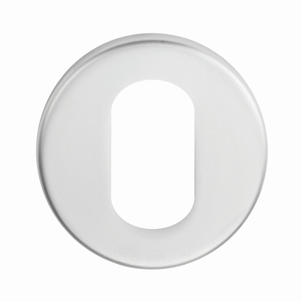 Eurospec Door Furniture Satin Stainless Steel / Oval Profile Escutcheons Eurospec - Oval Profile Escutcheon - Satin Stainless Steel