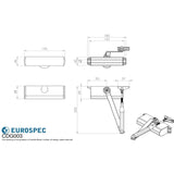 Eurospec Door Furniture Silver / Door Closers / Size 3 Eurospec - Overhead Door Closer - Silver