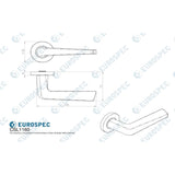 Eurospec Door Furniture Satin Stainless Steel / Round Rose Eurospec - Plaza Lever on Sprung Rose - Satin Stainless Steel
