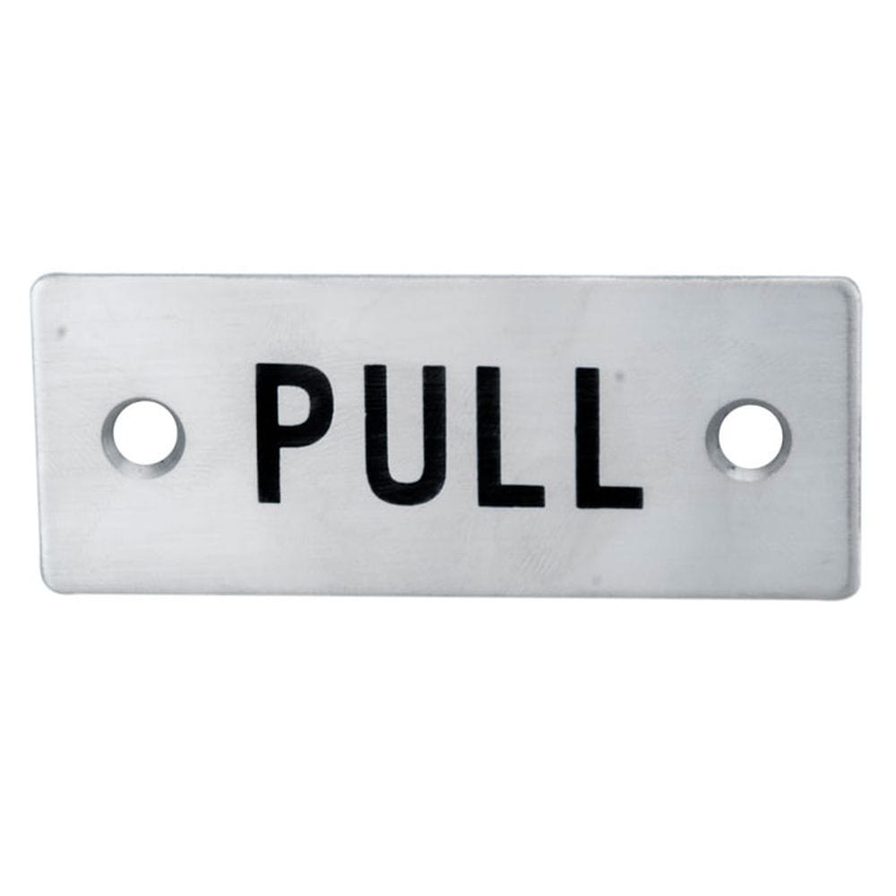 Eurospec Door Furniture Satin Stainless Steel / Signs Eurospec - Pull Symbol Sign - Satin Stainless Steel