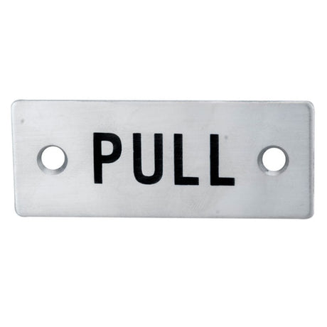 Eurospec Door Furniture Satin Stainless Steel / Signs Eurospec - Pull Symbol Sign - Satin Stainless Steel