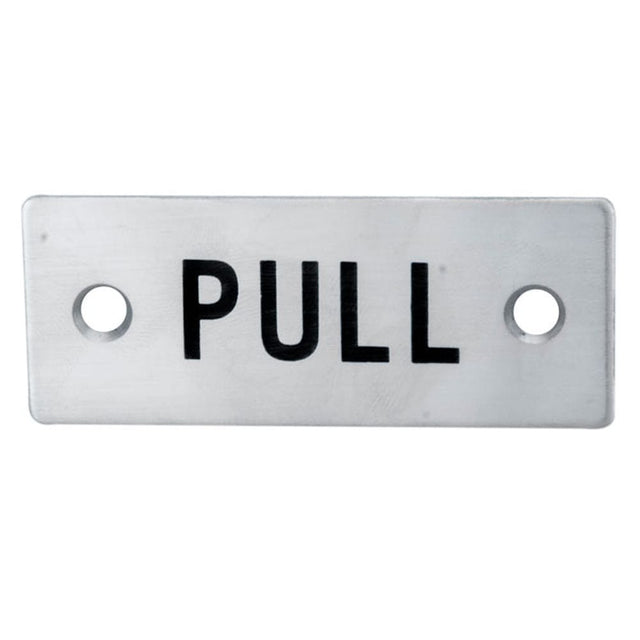 Eurospec Door Furniture Satin Stainless Steel / Signs Eurospec - Pull Symbol Sign - Satin Stainless Steel