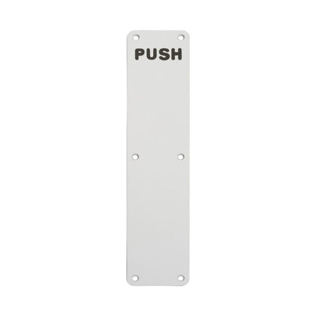Eurospec Door Furniture Satin Anodised Aluminium / Finger Plates / 350 x 75mm Eurospec - Push Finger Plate 350 x 75mm - SAA