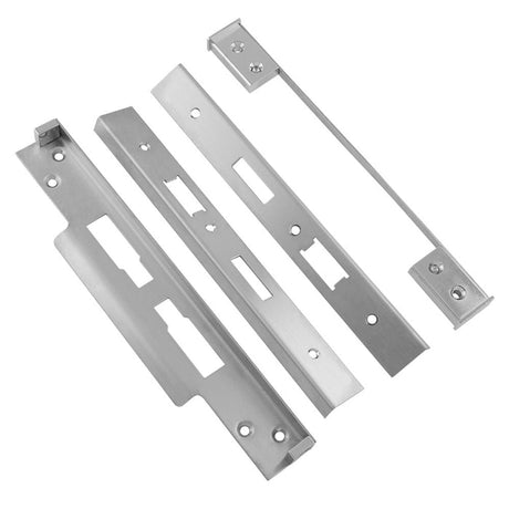 Eurospec Locks & Latches Satin Stainless Steel / DIN Rebate Kit Eurospec - Rebate Set Architectural Din Locks - Satin Stainless Steel