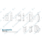 Eurospec Locks & Latches Satin Stainless Steel / Rebate Sets Eurospec - Rebate set - Satin Stainless Steel
