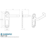 Eurospec Door Furniture Satin Stainless Steel Eurospec - Safety Lever on Inner Backlate - Satin Stainless Steel