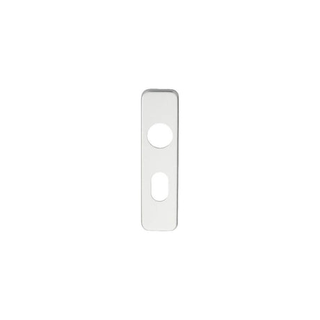 Eurospec Locks & Latches Satin Anodised Aluminium Eurospec - Safety Lever Oval Lock Covers - Satin Anodised Aluminium