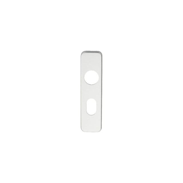 Eurospec Locks & Latches Satin Anodised Aluminium Eurospec - Safety Lever Oval Lock Covers - Satin Anodised Aluminium