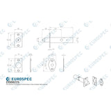Eurospec Locks & Latches Black / Rack Bolt Eurospec - Security Door Bolt - Black