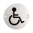 Eurospec Door Furniture Polished Stainless Steel / Signs Eurospec - Signage Disabled Symbol - Bright Stainless Steel