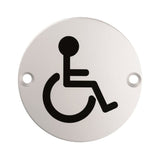 Eurospec Door Furniture Polished Stainless Steel / Signs Eurospec - Signage Disabled Symbol - Bright Stainless Steel