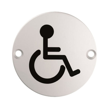 Eurospec Door Furniture Polished Stainless Steel / Signs Eurospec - Signage Disabled Symbol - Bright Stainless Steel