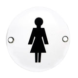 Eurospec Door Furniture Polished Stainless Steel / Signs Eurospec - Signage Female Symbol - Bright Stainless Steel