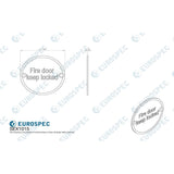 Eurospec Door Furniture Satin Stainless Steel / Signs Eurospec - Signage Fire Door - Keep Locked - Satin Stainless Steel