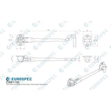 Eurospec Accessories Polished Stainless Steel / Cabin Hooks / 6" / 150mm Eurospec - Silent Pattern Cabin Hook 150mm - Bright Stainless Steel