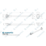 Eurospec Accessories Satin Stainless Steel / Cabin Hooks / 8" / 200mm Eurospec - Silent Pattern Cabin Hook 200mm - Satin Stainless Steel