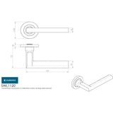 Eurospec Door Furniture Satin Stainless Steel / Round Rose Eurospec - Soho Designer Lever on Threaded Rose - Satin Stainless Steel