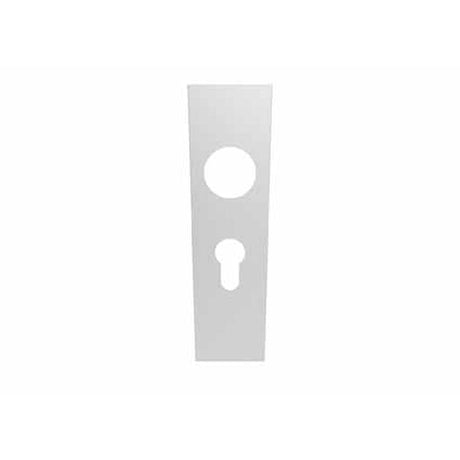 Eurospec Door Furniture Satin Stainless Steel / Euro Profile Lock Handles Eurospec - Square Covers for Euro Lock Backplate 47.5mm - Satin Stainless Steel