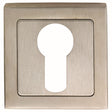 Eurospec Door Furniture Bright/Satin Stainless Steel / Mortice Key Profile Escutcheons Eurospec - Square Escutcheons - Bright/Satin Stainless Steel