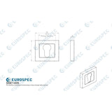 Eurospec Door Furniture Matt Black / Mortice Key Profile Escutcheons Eurospec - Square Escutcheons - Matt Black
