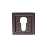 Eurospec Door Furniture Matt Black / Mortice Key Profile Escutcheons Eurospec - Square Escutcheons - Matt Black