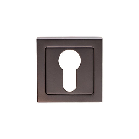 Eurospec Door Furniture Matt Black / Mortice Key Profile Escutcheons Eurospec - Square Escutcheons - Matt Black