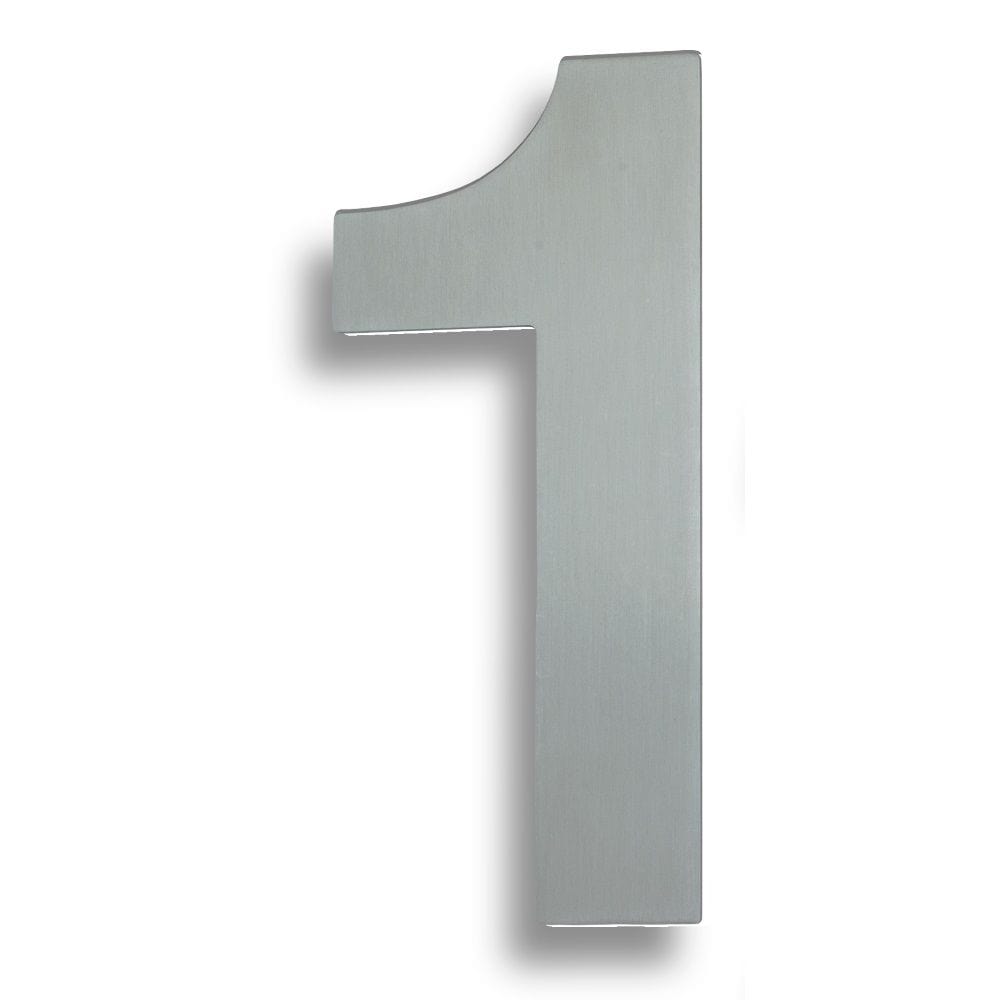 Eurospec Door Furniture Satin Stainless Steel / Numerals / 9 Eurospec - Stainless Steel 7" Numerals (0-9) (Number 1) - Satin Stainless Steel