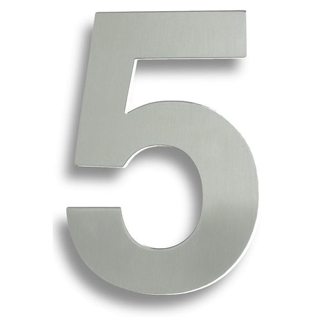 Eurospec Door Furniture Satin Stainless Steel / Numerals / 9 Eurospec - Stainless Steel 7" Numerals (0-9) (Number 5) - Satin Stainless Steel