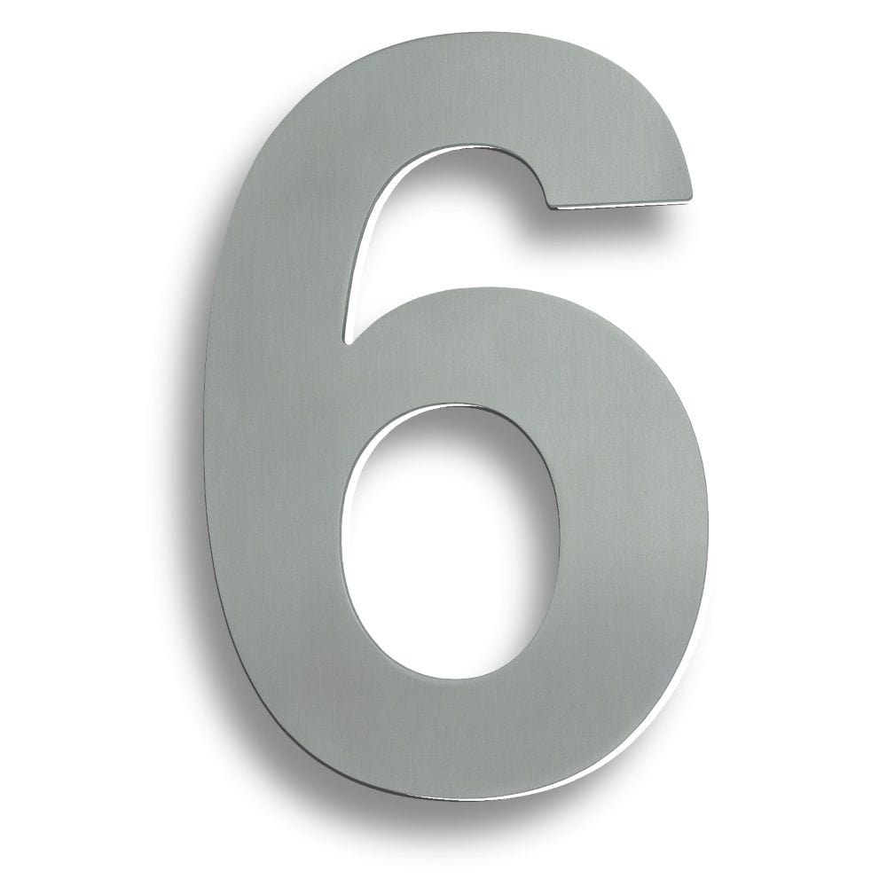 Eurospec Door Furniture Satin Stainless Steel / Numerals / 9 Eurospec - Stainless Steel 7" Numerals (0-9) (Number 6/9) - Satin Stainless Stee