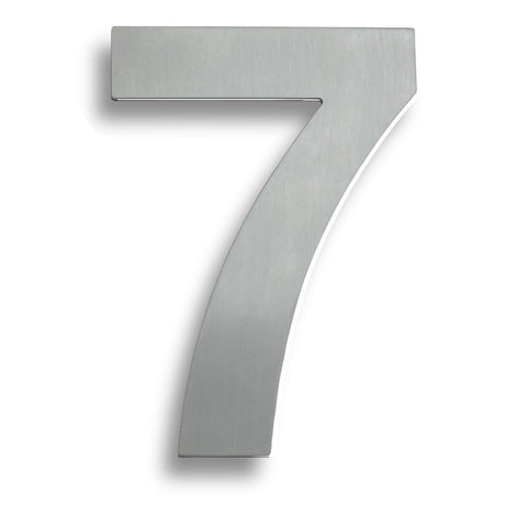 Eurospec Door Furniture Satin Stainless Steel / Numerals / 9 Eurospec - Stainless Steel 7" Numerals (0-9) (Number 7) - Satin Stainless Steel
