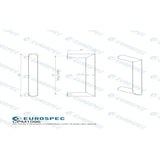 Eurospec Cabinet Hardware Satin Stainless Steel / Cabinet Pull Handles Eurospec - Stainless Steel Solid Mitred Pull Handle - Satin Stainless Steel