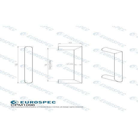 Eurospec Cabinet Hardware Satin Stainless Steel / Cabinet Pull Handles Eurospec - Stainless Steel Solid Mitred Pull Handle - Satin Stainless Steel