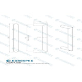 Eurospec Cabinet Hardware Satin Stainless Steel / Cabinet Pull Handles Eurospec - Stainless Steel Solid Mitred Pull Handle - Satin Stainless Steel