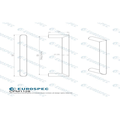 Eurospec Cabinet Hardware Satin Stainless Steel / Cabinet Pull Handles Eurospec - Stainless Steel Solid Mitred Pull Handle - Satin Stainless Steel