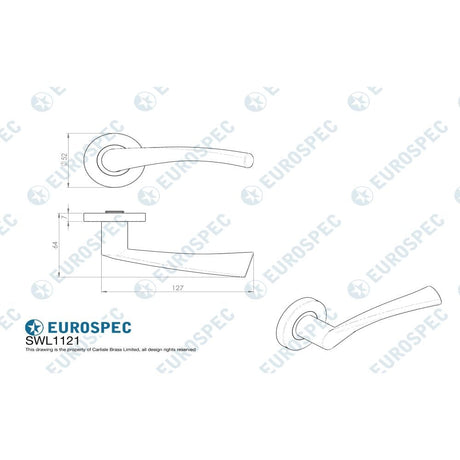 Eurospec Door Furniture Matt Black / Round Rose Eurospec - Steelworx SWL Breeze Lever on Rose - Matt Black